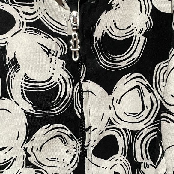 CJ BANKS Women's X Black White Full Zip Business Jacket Blazer NWOT NEW - Picture 4 of 4